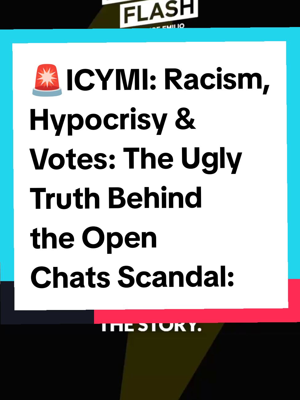 🚨ICYMI: Racism, Hypocrisy & Votes: The Ugly Truth Behind the Open Chats Scandal: https://youtu.be/XH5Q3Ya2d90 #SouthAfrica #TiktokSouthAfrica🇿🇦 #tiktokSA #joeemilio #voetsekANC #FYP #foryou #Tiktoksa #Politics #NewsFlash 