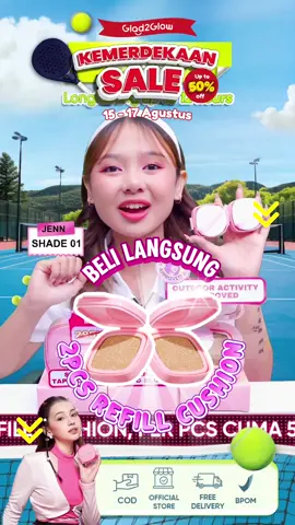 ❤️G2G KEMERDEKAAN SALE ‼️ Eits jangan salah sangka 🫵🏻 Beli Refill Cushion lebih hemat dan murah ✅💸 Gak akan boncos 🤭💅🏻 Jadi gimana? Mau kan dapetin harga cuan?! Cuss checkout di TikTok live 💖 #G2G #Glad2Glowpromo #promokemerdekaan #G2Gcushion #refillcushion #highcoverage #flawlessmakeup #getreadywithme #makeupviral #MixBerryExtract #cushionpink  