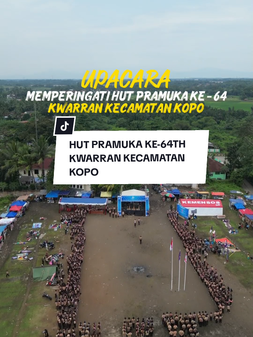 ‎DRONE.AMATIR KEINDAHAN UPACARA HUT PRAMUKA YANG KE-64 KWARRAN KECAMATAN KOPO😍 ‎ ‎BY.IMAMSYAFAWI ‎📸 : IMAMSYAFAWI25 #hutpramuka #djimini3 #fyp #lewatberanda #pramuka 