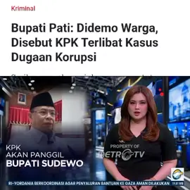 Komisi Pemberantasan Korupsi (KPK) menyatakan Bupati Pati Sudewo (SDW) termasuk salah satu pihak yang diduga menerima dana kasus dugaan suap pembangunan dan pemeliharaan jalur kereta api di lingkungan Direktorat Jenderal Perkeretaapian (DJKA) Kementerian Perhubungan.Oleh sebab itu, Budi mengatakan KPK membuka peluang untuk memanggil mantan anggota DPR RI tersebut sebagai saksi.Sebelumnya, nama Sudewo sempat muncul dalam sidang kasus tersebut dengan terdakwa Kepala Balai Teknik Perkeretaapian (BTP) Jawa Bagian Tengah Putu Sumarjaya, dan pejabat pembuat komitmen BTP Jawa Bagian Tengah Bernard Hasibuan di Pengadilan Tindak Pidana Korupsi Semarang, Jateng, 9 NovemberDalam sidang itu, KPK disebut menyita uang dari Sudewo sekitar Rp 3 miliar. Jaksa Penuntut Umum KPK menunjukkan barang bukti foto uang tunai dalam pecahan rupiah dan mata uang asing yang disita dari rumah Sudewo.#fyp #update #viral #bupatipati #sadewo 