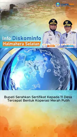 Bupati Serahkan Sertifikat Kepada 11 Desa Tercepat Bentuk Koperasi Merah putih #diskominfo #video #fy #pengikutsemuaorang #semuaorang