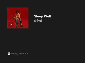 sleep well // d4vd #d4vd #sleepwell #lyrics #fyp 