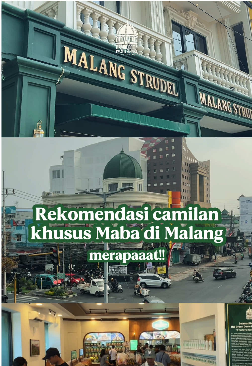 Maba merapaaatt‼️ Ada rekomendasi tempat cari cemilan + oleh-oleh buat kamuu 🥰🫶 @Malang Strudel  #thegreendome #malangstrudel #amazingmalang #malang #maba 