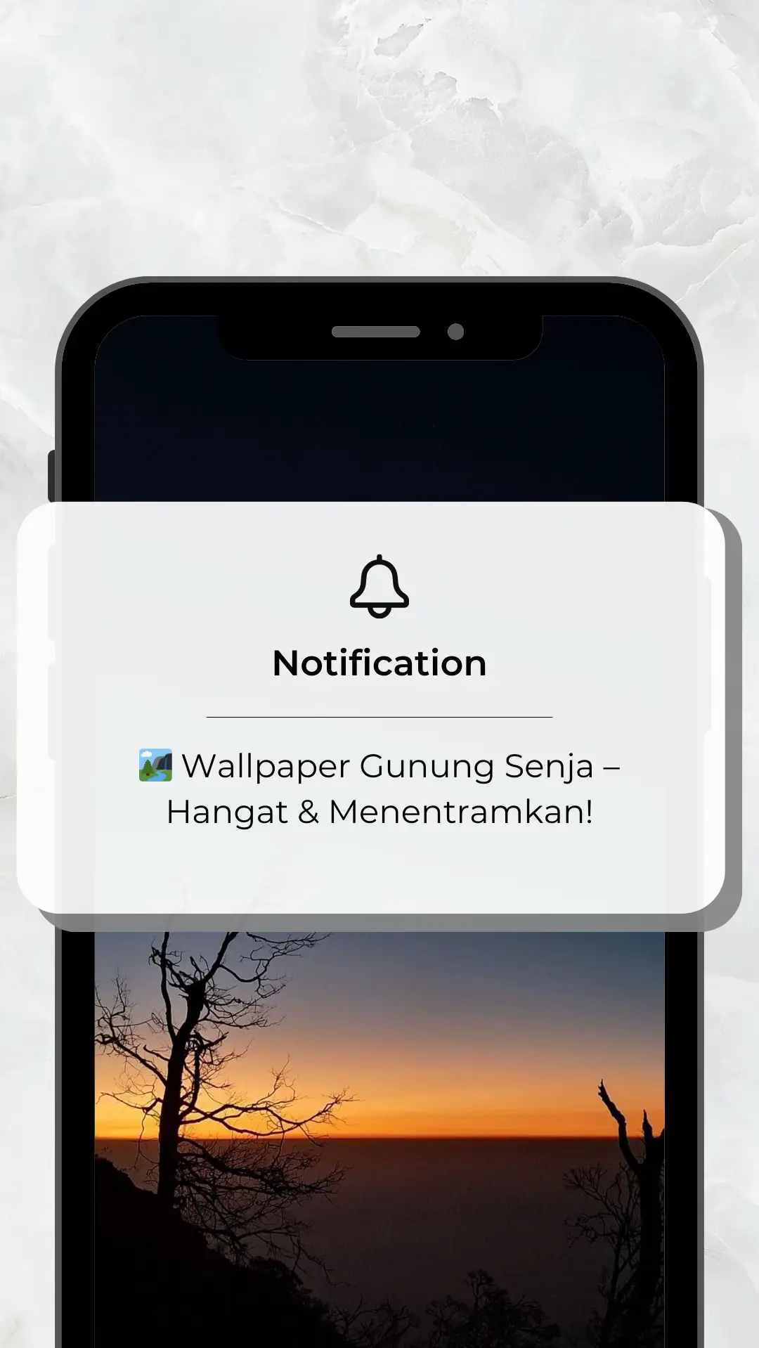 “Bayangin tiap buka HP, disapa pemandangan gunung di kala senja… vibes-nya bikin hati adem banget 🌄✨ Mau aku buatin wallpaper dengan tema lain? Drop request kamu di komen ya!” #wallpaper #wallpapergunung #wallpapersenja #wallpaperestetik #fyp 