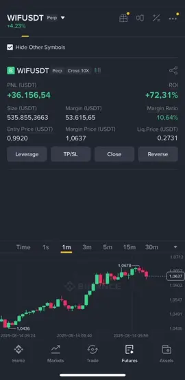 Swing Trade WIF #trading #btc #binance #crypto #bitcoin 