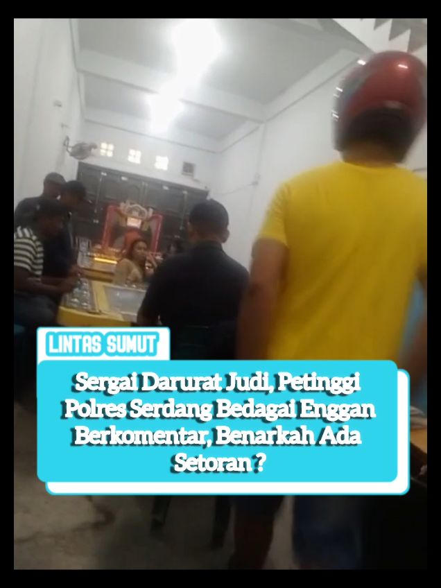 Serdang Bedagai – Lokasi perju*dian di Wilayah Hukum (Wilkum) Polres Serdang Bedagai (Sergai) semakin marak. Dampaknya, Keamanan dan Ketertiban (Kamtibmas) warga terganggu, ditenggarai bebasnya praktik perju*dian beroperasi di Jalan Stasiun, Dusun II Desa Kampung Keling, Kecamatan Sei Rampah, Kabupaten Serdang Bedagai, Sumatera Utara. Terduga bandar perju*dian terkesan kebal hukum mampu bertahan menjajakan bisnis ilegalnya ditengah gencarnya pemerintah pusat melarang warga untuk tidak bermain ju*di maupun instruksi Kapolri Jenderal Listyo Sigit dalam melakukan upaya memberangus Ju*di Online (Ju*dol) ju*di darat (Offline). Akan tetapi instruksi itu tidak berjalan di Kabupaten Serdang Bedagai ini. Warga dilokasi kepada wartawan mengatakan, bahwa warga sudah sangat resah atas beroperasinya perju*dian tersebut, pasalnya sejak beberapa bulan terakhir lokasi tersebut belum pernah ditindak oleh Kepolisian setempat. Informasi lainnya diperoleh, bahwa perju*dian tersebut beroperasi dari pagi hingga malam hari. Warga mengatakan heran atas maraknya kembali perju*dian tersebut. Pasalnya, sudah berapa bulan lokasi tersebut tak digrebek masa aparat penegak hukum setempat tak tau, bebernya. Seperti halnya diutarakan seorang Ibu Rumah Tangga (IRT) bernama Aminah yang merupakan seorang buruh cuci menerangkan dampak negatif dari kecanduan perju*dian sangat dirasakan oleh warga sekitar. Menurutnya, maling – maling kecil sudah pasti berawal dari kalah main taruhan judi dan pengguna narko ba didaerah itu kata dia. ” Entah apa gunanya ju*di itu dipelihara. Jelas ju*di itu merusak mental dan keharmonisan rumah tangga. Belum lagi uang belanja digunakan buat bertaruh ju*di ” ujarnya, Rabu (13/8/2025). Harga pun menaruh harapan agar Kepolisian setempat segera mengambil sikap agar aktivitas perju*dian tersebut segera ditindak dan terduga bandar diseret ke jeruji besi guna mempertanggungjawabkan perbuatannnya. Dilain sisi, dikonfirmasi terpisah Kapolres Sergai AKBP Jhon Hery Rakutta Sitepu mengenai maraknya aktivitas perju*dian diwilayah hukumnya itu, aka tetapi ia belum memberikan tanggapan resmi hingga berita ini dimuat oleh redaksi. (Red/TIM) . . . #lintassumut #sorotan #fypシ #sergai #sumut 