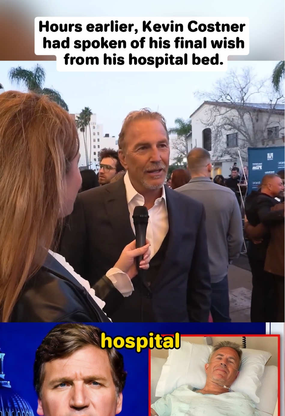 A few hours ago, from his hospital bed, Kevin Costner announced his final wishes and made shocking confessions.#KevinCostner #FinalWords #Emotional #CelebrityNews #hollywoodrevealed 