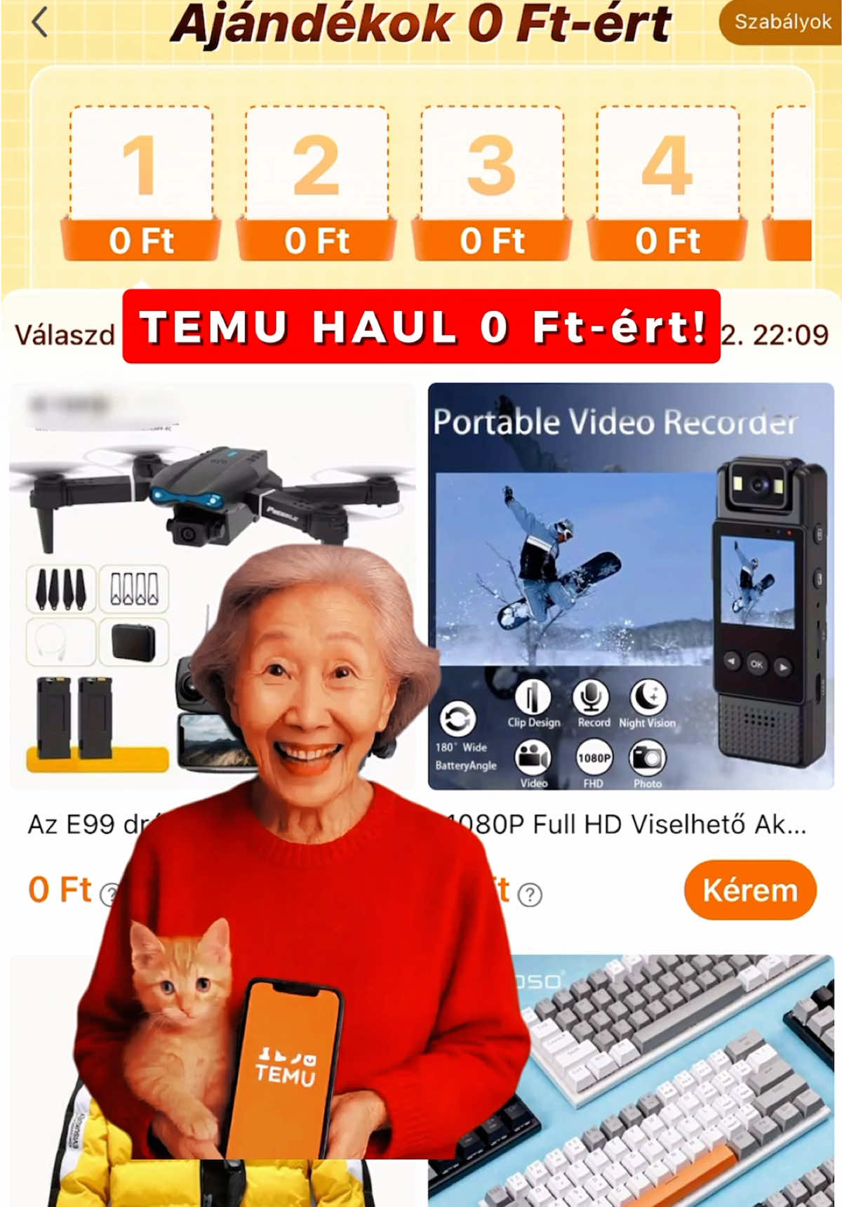 #Hirdetés 🔥@Temu Haul 0 FT-ért🔥 ➡️ Töltsd le a TEMU applikációt ➡️ Írd be a kódom【dyt5239】 a keresősávba ➡️ válassz 5 tételt 0 FT-ért (csak új felhasználóknak)! 🎁 *Jogosult megrendelésre érvényes. Feltételek függvényében. #temuHungary #temuFinds #temuHaul #shoppingtips  