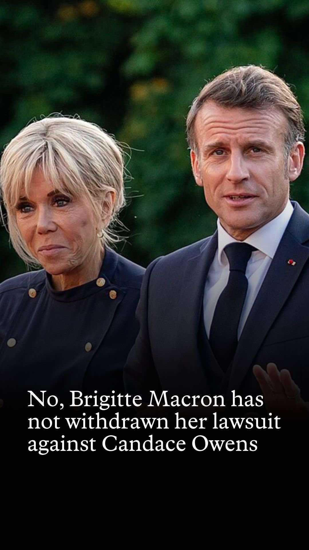 Social media users have misinterpreted a headline to claim that France's first couple have withdrawn their defamation suit against podcaster Candace Owens. Read the full fact check at the link in our bio. #brigittemacron #macron