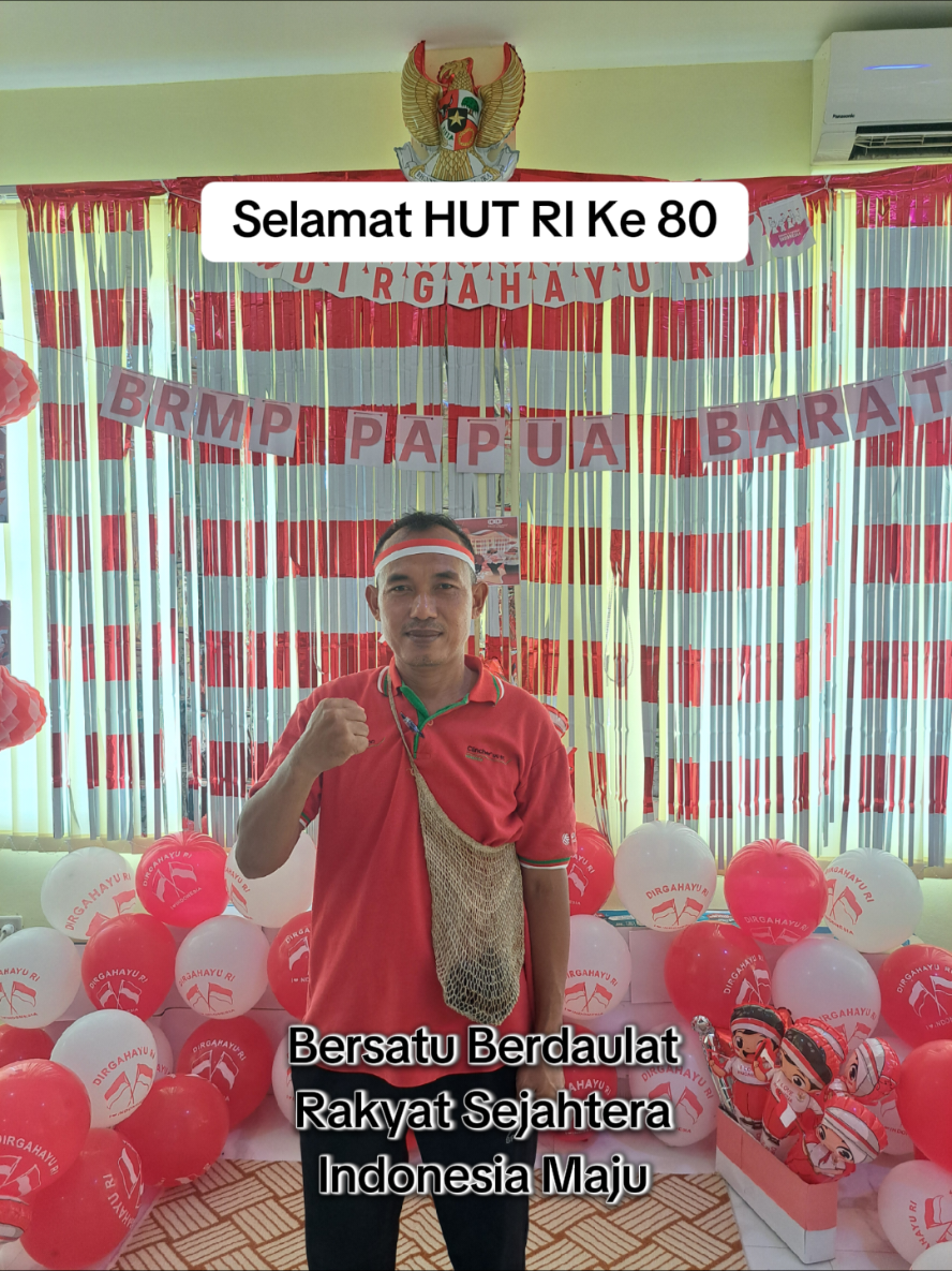 Selamat HUT RI ke-80 Bersatu Berdaulat Rakyat Sejahtera Indonesia Maju