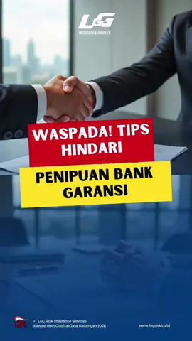 Waspada! Tips Hindari Penipuan Bank Garansi‼️ Nilai proyek yang besar adalah peluang emas, tapi juga sasaran empuk penipuan Bank Garansi. Dokumen palsu, penerbit ilegal, hingga syarat tender yang tak terpenuhi bisa membuat proyek Anda kandas sebelum dimulai. Satu kesalahan verifikasi saja bisa berakibat fatal: kerugian finansial miliaran rupiah, reputasi yang hancur, bahkan risiko tuntutan hukum. Di tengah persaingan tender yang ketat, perusahaan harus makin cermat dalam mengelola risiko. Di sinilah broker asuransi berperan penting—bukan sekadar penghubung, tapi mitra strategis yang memastikan Bank Garansi dan Surety Bond Anda sah, diakui, dan aman secara hukum. 📞 Hubungi kami di 0811-850-7773 untuk konsultasi proteksi proyek secara menyeluruh. #bankgaransi #suretybond #penipuanbankgaransi #brokerasuransi #AmanBersamaLNG