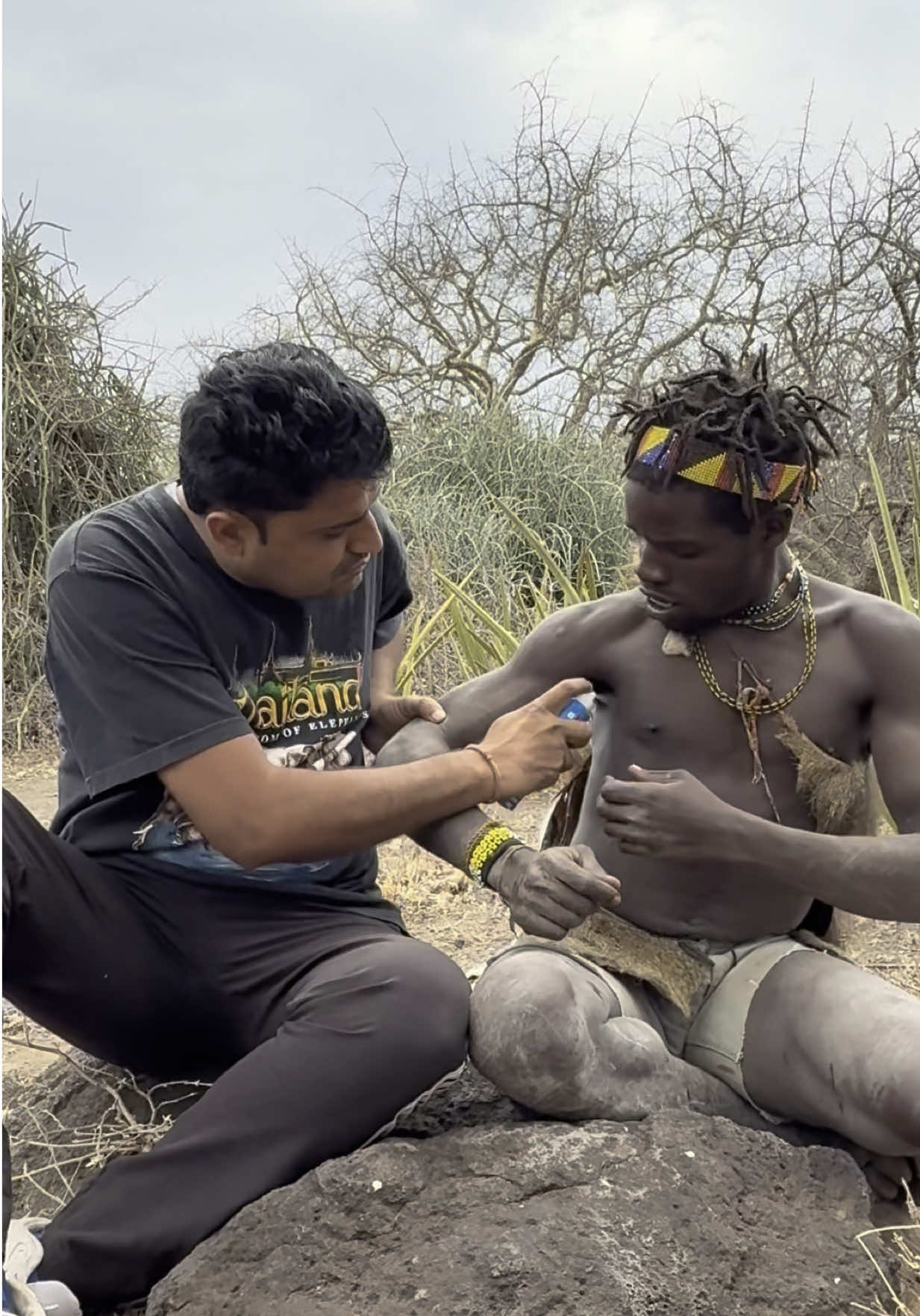 “First time deodorant experience in the wild 🤭🌿❄️” Hahaha his reaction was priceless — that little cold spray shock turned into the biggest smile 😆 and he couldn’t stop sniffing his arm! Freshness level: 100/10 💨🌸 #newexperience  #funnyvideo #tribalvibes #viralvideo #fypシ゚viral🖤tiktok 