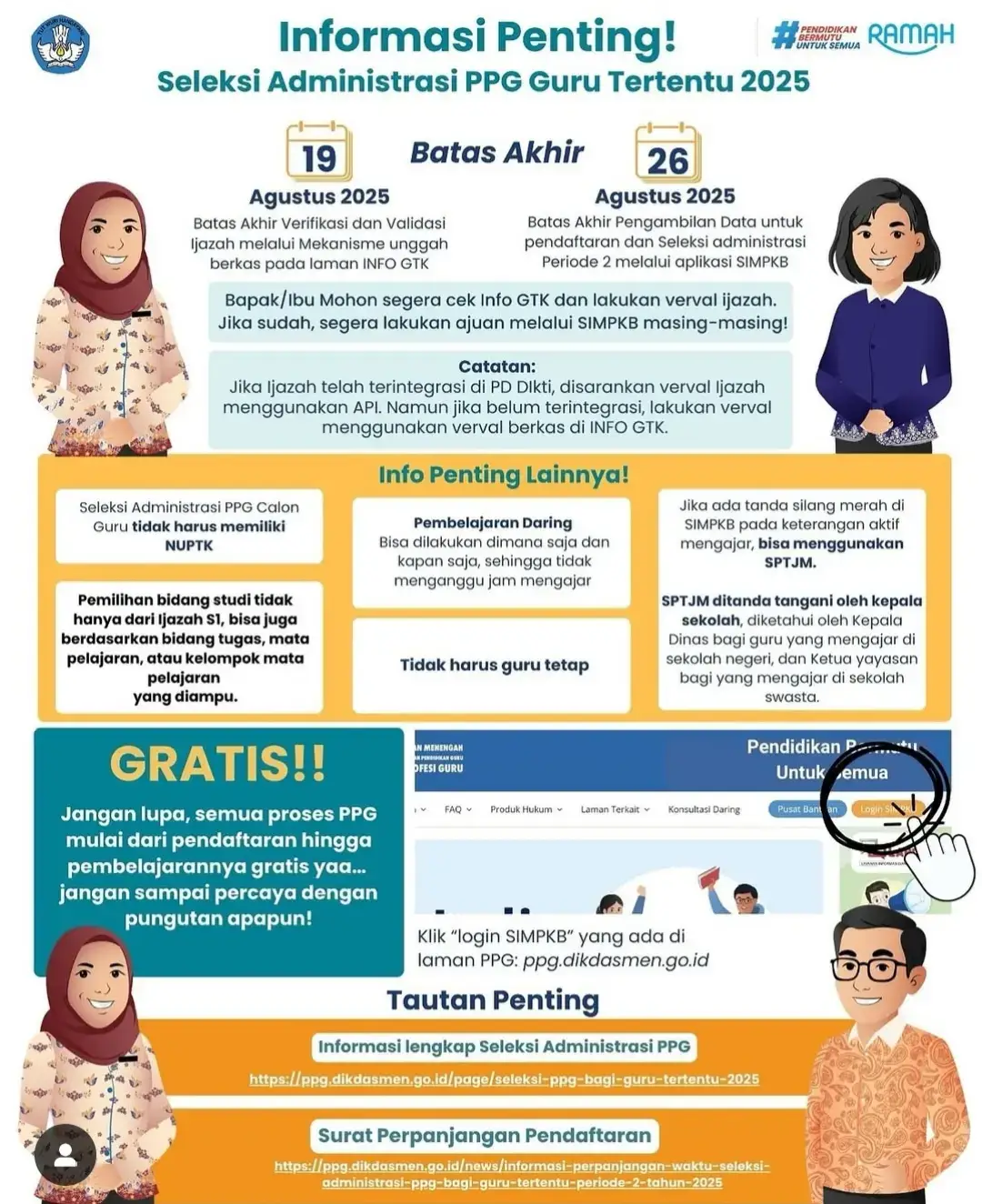 PPG DALJAB TAHAP 3 DIPERPANJANG SAMPAI 26 AGUSTUS 2025. SEGERA LAKUKAN VERIFIKASI.  #ppg #ppgdaljab #gurumuda #fyp 