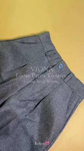 Celana loose pants trouser kerja wanita viona pans nyaman & elegan #loosepants #celanakerja #celanaviona #celanawanita 