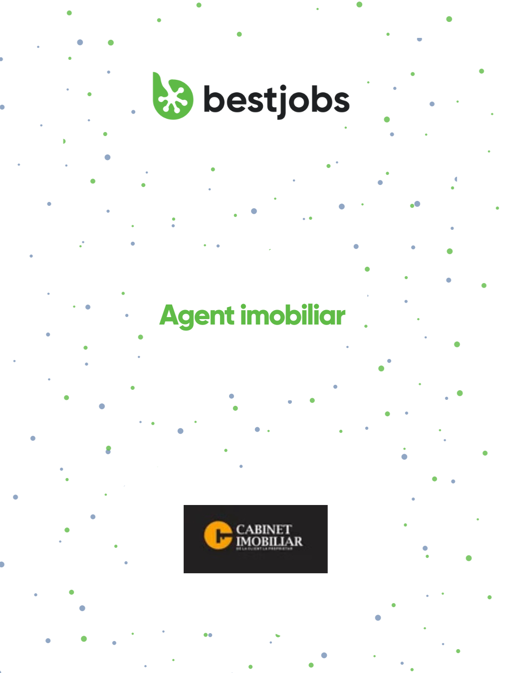 📌 Agent imobiliar – A.B. Cabinet Consulting 💰 Salariu: 1585 – 1755 €/lună + comision progresiv 📍 Locație: Iași 📅 Program: Full-time, 3 posturi disponibile 📈 Experiență: Fără experiență / Entry / Middle / Senior / Executive Profilul candidatului Persoană activă, motivată, pozitivă Carnet de conducere obligatoriu Abilități bune de comunicare și relaționare Experiența în vânzări – avantaj, dar nu obligatorie Disponibilitate pentru muncă de birou + teren Organizare și planificare eficientă a timpului Prezentare îngrijită și profesională Ce oferă compania Pentru cei fără experiență: Primele 3 luni: program de pregătire și integrare + comision din vânzări După 3 luni: comision mai mare + posibilități de creștere Mentor cu experiență în primele 6-12 luni Pentru agenții cu experiență: Condiții, comision și beneficii discutate individual Suport logistic și marketing Training permanent Posibilitate de dezvoltare personală și profesională Responsabilități Identificarea nevoilor clienților și propunerea de proprietăți potrivite Organizarea vizionărilor și consilierea clienților până la semnarea contractului Mentenanța portofoliului de proprietăți Alternarea muncii de teren cu cea de birou Atingerea obiectivelor stabilite 📍 Aplica la: https://www.bestjobs.eu/loc-de-munca/agent-imobiliar-730 💡 Sau caută 