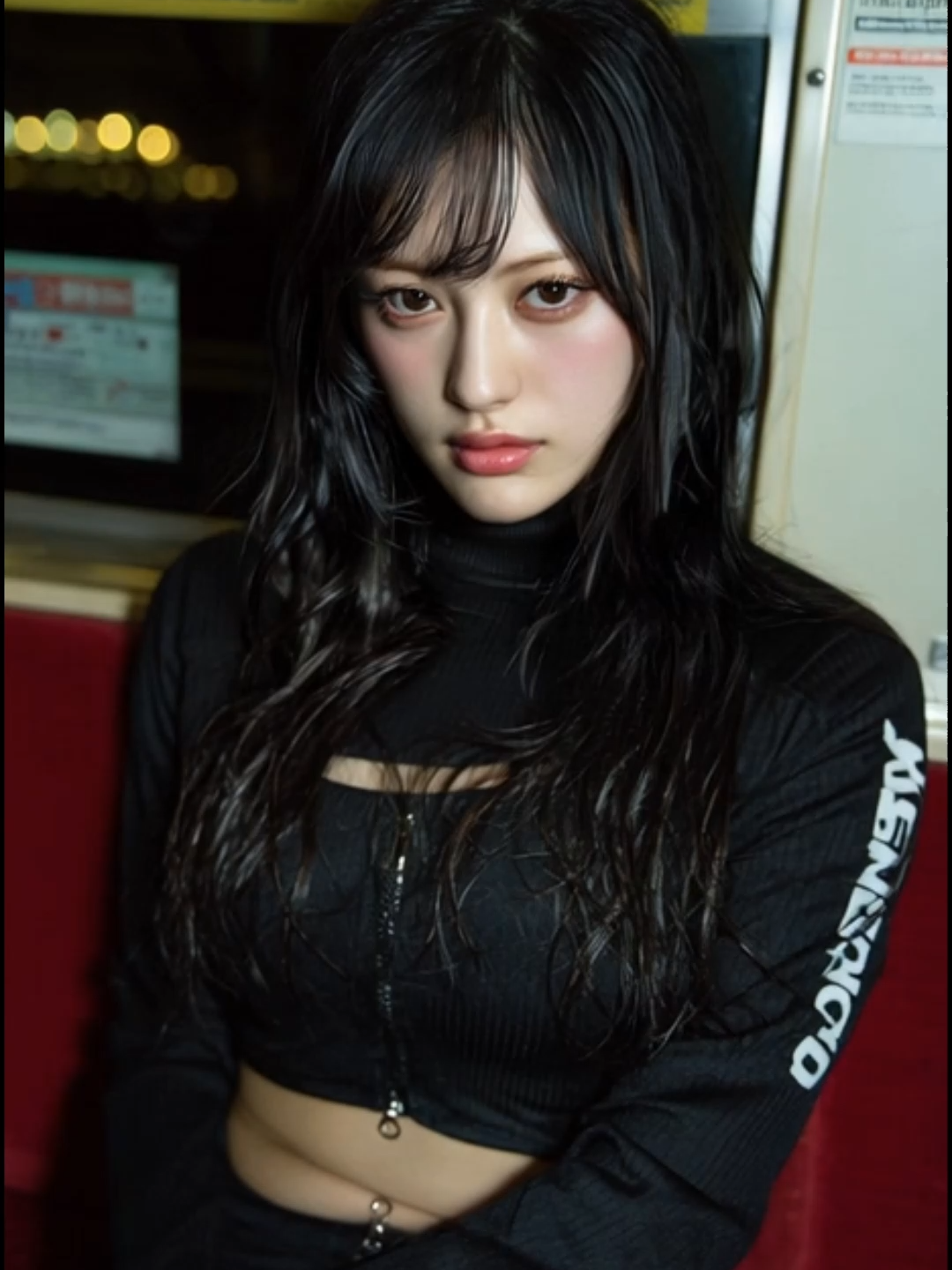 sporty girl on train#fyp #shibuya #fashion #japan #lookbook #tokyo #photography #coolmusic #shinjuku #idol #subway #train #ChillMusic