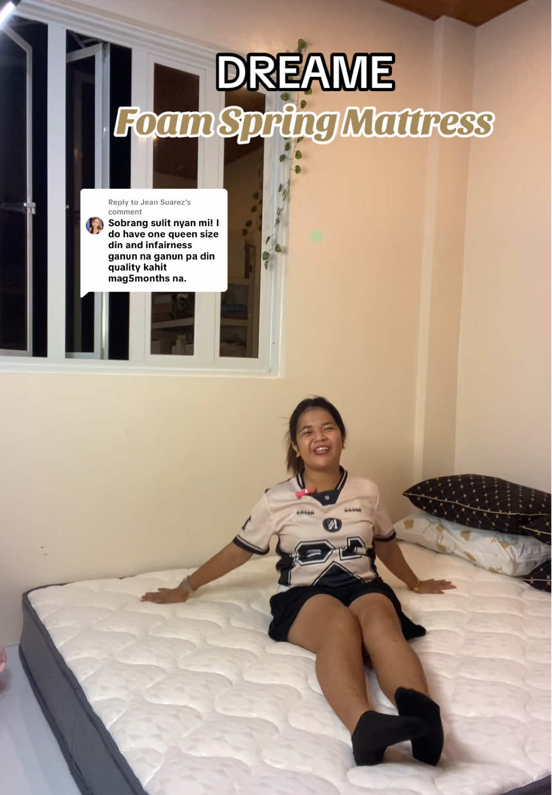 Replying to @Jean Suarez #foamspringmattress #springmattress #dreame #dreamememoryfoam #dreamefoamspringmattress @DreameOfficialstore 