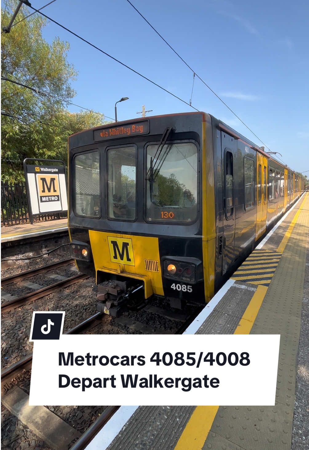 [TONE] Tyne & Wear Metro | Metrocars 4085/4008 Depart Walkergate bound for St James - Recorded 13/08/25 #fyp#tyneandwearmetro#train#railway#metro