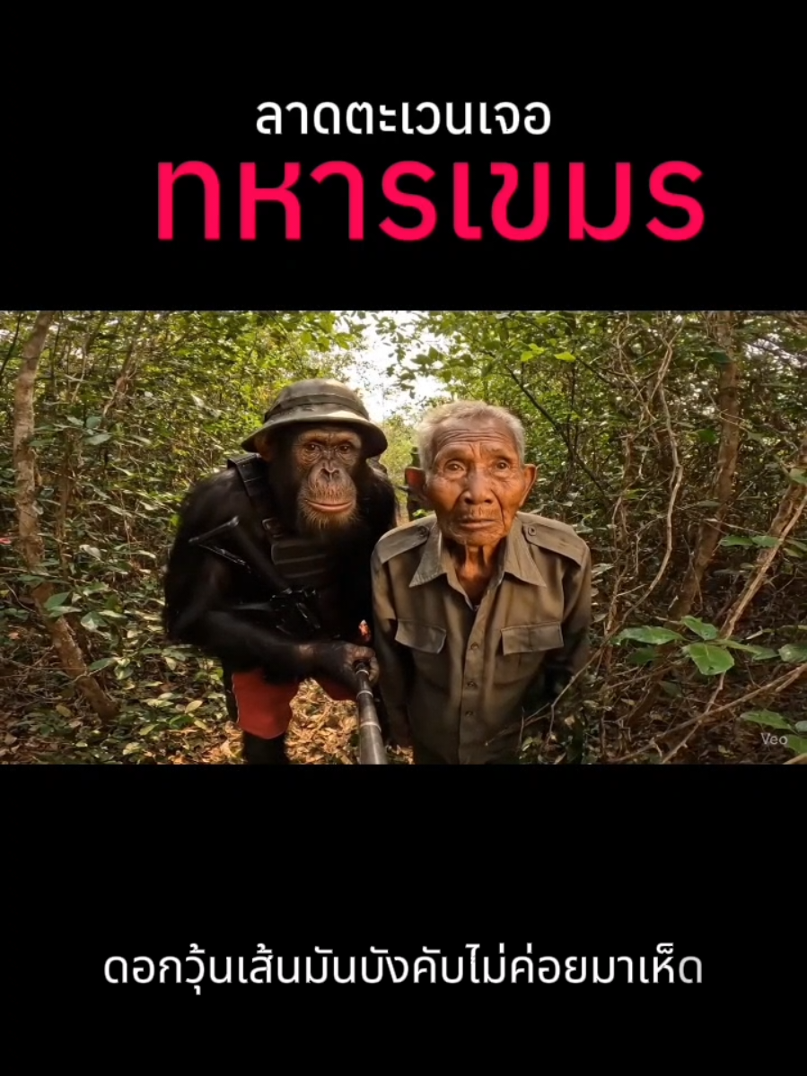 เจอทหารเขมรพี่น้องเอาไงดี? | #ลิงชิมแปนซี #ctrlxai #ทหาร #aiตลก🤣🤣🤣 