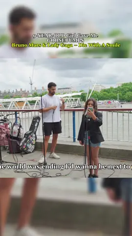 This 9-YEAR-OLD singer gave me GOOSEBUMPS 🤯  #brunomars #ladygaga #diewithasmile #cover #busking 