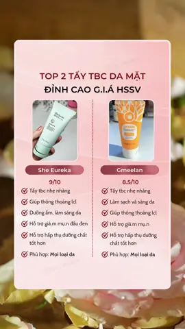Top 2 tẩy tbc da mặt đỉnh cao g.i.á hssv #zoireview #taydachet #tbc #skincare #skincareroutine 