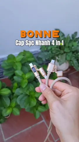 Cáp sạc nhanh 4 trong 1 BONNE, dây dài 2M tiện lợi #capsacnhanh #capsac #bonne #daysacnhanh 
