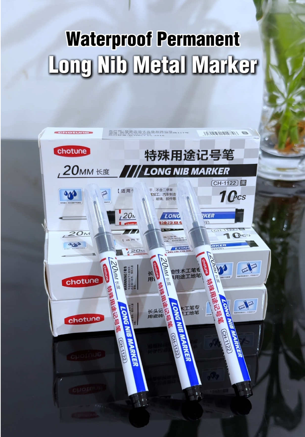 Waterproof Permanent Long Nib Metal Marker ❤️  #longnibmetalmarker #metalmarkerpen #waterproofpermanentmarkerpen #permanentmarker 