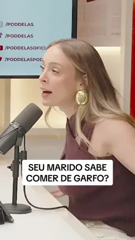 Seu marido sabe comer de garfo? 😂🍴 Vem ver Tata, Ju Fructuozo e Maria Tormin reagindo às revelações dos seus maridos. O episódio completo tá no YouTube e no Spotify!