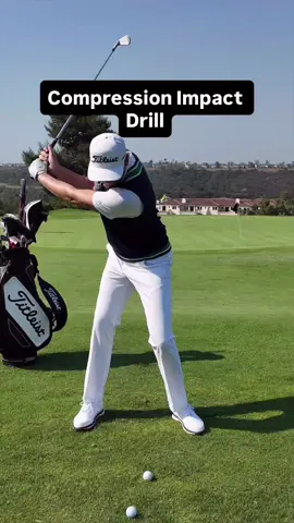 Ball Striking - Impact - Compression Drill #Golf #golftips #golfswing