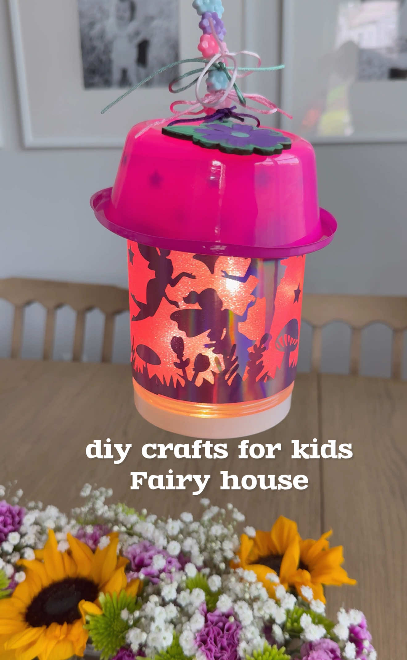 FAIRY HOUSE CRAFTS 🧚  #kidscrafts #craftideas #diyideas #diyforkids #kidspartyideas  Craft for kids, craft ideas, fairy lights, birthday party craft ideas, simple crafts, kids party ideas