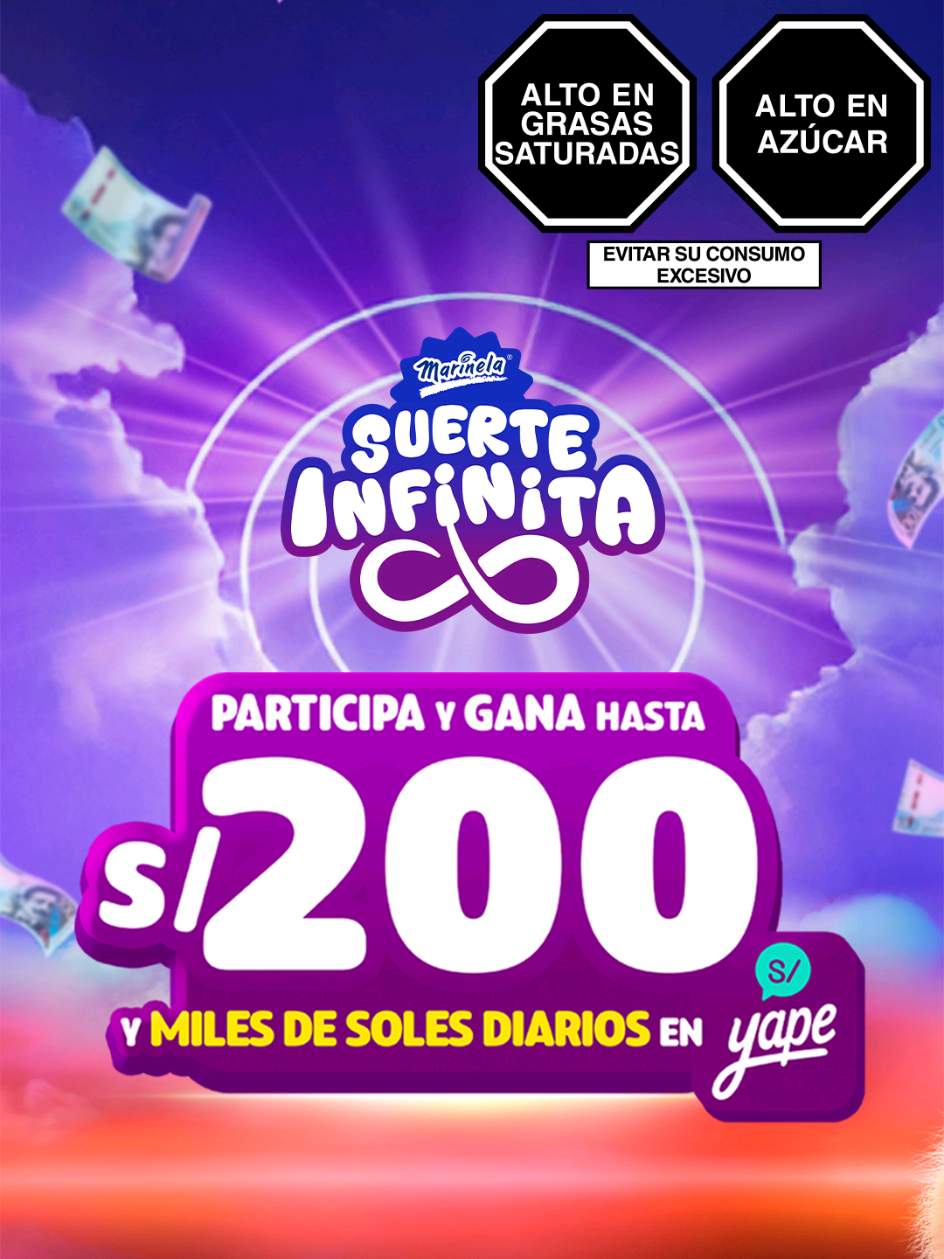 Conoce la suerte infinita con Marinela 🤑  #MarinelaPeru #SuerteInfinita