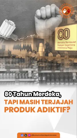 80 tahun Indonesia merdeka dari penjajahan fisik… tapi masih terjajah oleh produk adiktif? 🚭 Rokok & 🧃 minuman manis kemasan mencuri kesehatan, menguras kantong, dan merampas masa depan. Saatnya Merdeka dari Produk Adiktif demi Generasi Emas 2045! 🇮🇩 #MerdekaDariProdukAdiktif #rokok #tembakau #minumanmanis #MBDK #produkadiktif #kesehatan #generasiemas2045 #berita #viral #beritaviral #isu #trandingindonesia #FYP #fypシ #FypIndonesia #ExplorePage #ViralHariIni #BeritaUpdate #IsuNasional #BreakingNews #reels #reelsindonesia #HUT80RI #BersatuBerdaulat #RakyatSejahtera #indonesiamaju 
