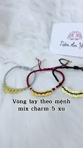 Vòng tay nam nữ theo mệnh kết hợp charm 5 xu #phongthuy #phatgiao #vongtayphongthuy #12congiap #xuhuong 
