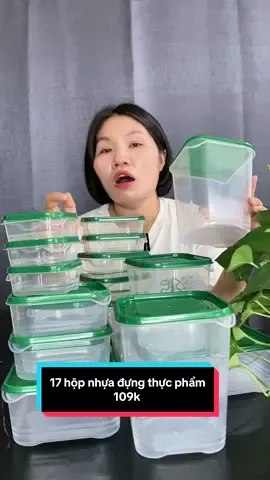 Set 17 hộp nhựa đựng thực phẩm đủ size#tiktok #tiktokxuhuong #set17hopnhua #combo17hopnhuadungthucpham #shopnhahanh 