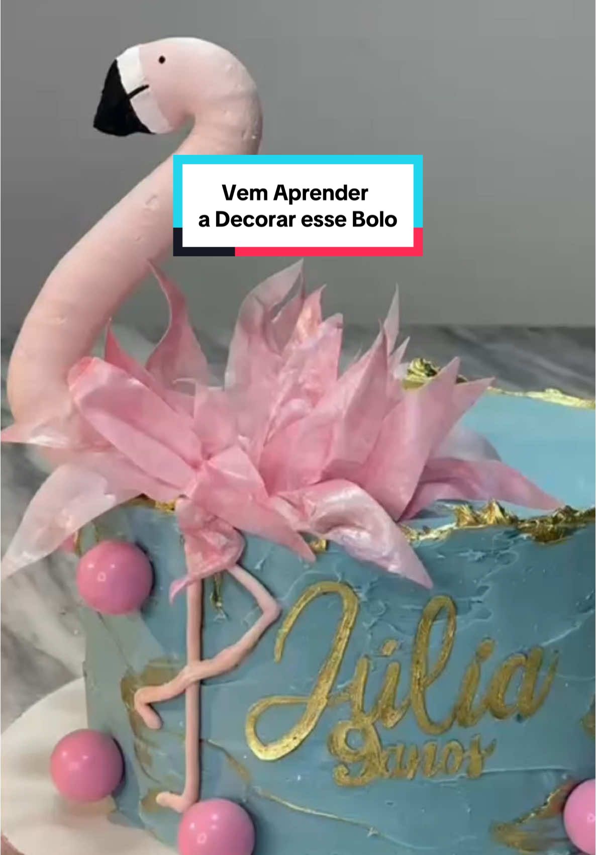 Bolo decorado para festa em casa! Vem aprender! #bolo #bolodecorado #confeitaria #confeiteiratiktoker #creatorsearchinsights 