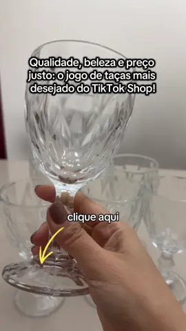 Jogo de 6 taças de vidro reforçado 340ml, design diamantado bico de jaca, ideal para água, vinho, suco e drinks. Sofisticação e qualidade para sua mesa posta, disponível agora no TikTok Shop! #TaçaDeVidro #MesaPosta #BicoDeJaca #TikTokShopBrasil #DecoraçãoDeMesa