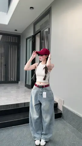 Chiếc màu mix vs áo gì cũng Xinh😍 #viral #xuhuongtiktok #jeansuong #ssstore #outfitideas 