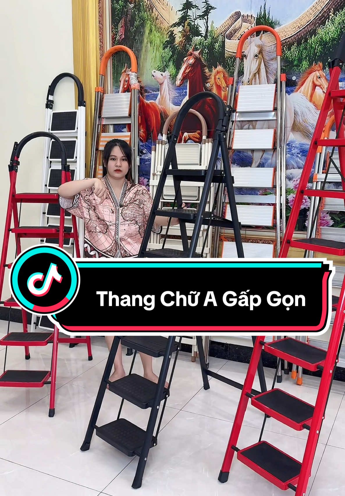 Thang chữ A gấp gọn thép carbon sử dụng lên đến 20 năm mỗi nhà nên có chiếc thang để dễ dàng sửa chưa lau dọn cất đồ... #thanggiadinh #thanggapgon #huyennhihihi #thanggapdanang #thangchua 