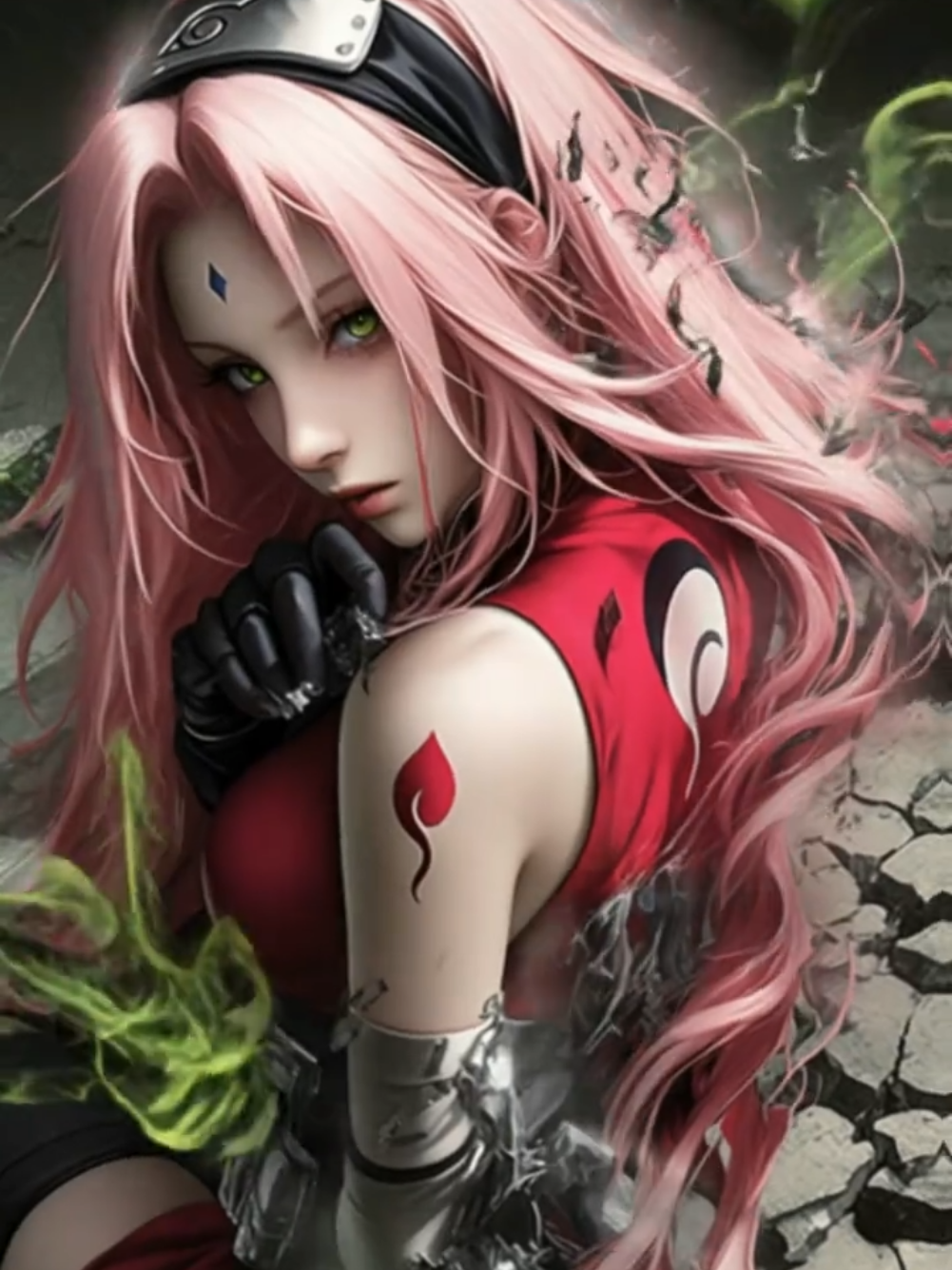 A beautiful kunoichi with a heavy mission on her shoulders 🥺 #naruto #waifu #sakura 