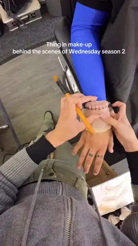 Thing in make-up #behindthescenes of #wednesdayseason2 
