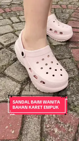 HARGA PROMO !   Sandal baim wanita bahan karet empuk karet eva premium, nyaman bgt di pakai. Ada stap yg bisa di naik turun, bisa di taruh jibbits juga. Jadi makin lucu !! Ada beberapa pilihan warna juga dan size sesuai gak perlu di upsize. Ayoo di order jgn sampai kehabisan.  Disclaimer harga sewaktu-waktu dapat berubah tergantung periode promosi.  #sandalbaim #sandal #sandalwanita #sandalkaret #sandalkekinian 