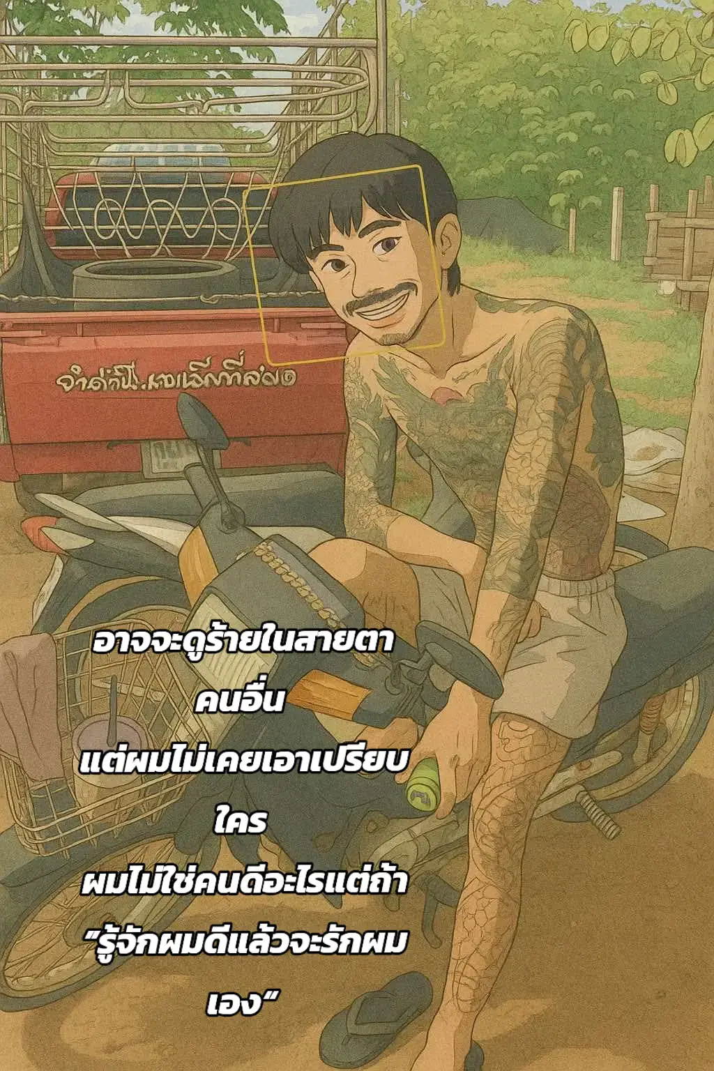 อาจจะดูร้ายในสายตาคนอื่น  แต่ผมไม่เคยเอาเปรียบใคร  ผมไม่ใช่คนดีอะไรแต่ถ้า ”รู้จักผมดีแล้วจะรักผมเอง“ 🖤#🤗ปอเปี๊ยะ​🤗 