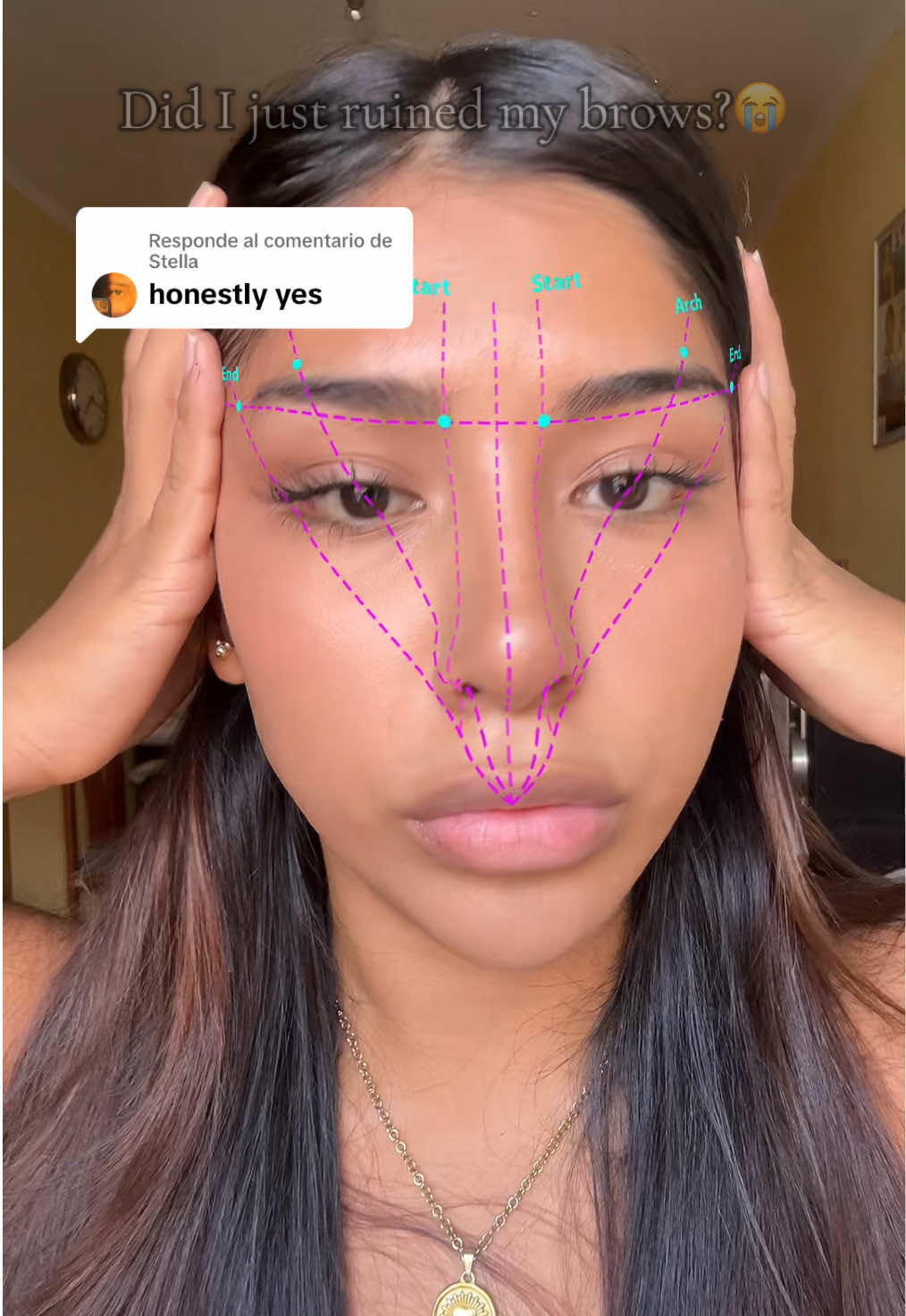 Respuesta a @Stella Fixing my brows after shaving them 😶‍🌫️ #perfectbrows #eyebrowfail #eyebrowfilter 