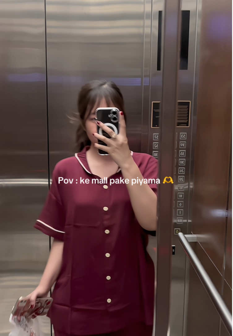 Siapa yang kemana2 suka pake piyama 😂 #piyama #bajutidur #oneset 