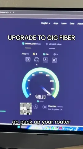 Can you tell I’m still salty about not knowing this. 1 Gig Fiber is a must #techtok #gaming #wifi #internet 