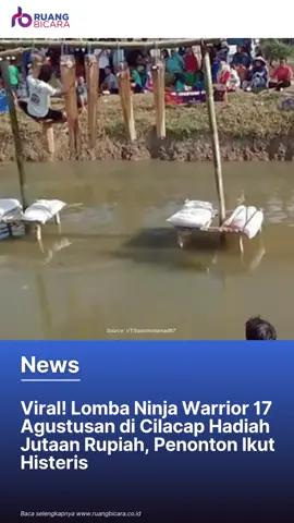 Menjelang peringatan Hari Kemerdekaan Republik Indonesia, sebuah video lomba Ninja Warrior viral di media sosial TikTok melalui akun @basirmohamad87.  Video tersebut menampilkan antusiasme masyarakat yang begitu tinggi mengikuti perlombaan unik ini sebagai bagian dari rangkaian semarak 17 Agustusan. Meskipun, tempatnya berada di bantaran sungai dan alat-alat digunakan sederhana hanya bermodal bambu, ban bekas dan lainnya. Meski lokasi pastinya belum terkonfirmasi, informasi dalam video menyebutkan kegiatan tersebut berlangsung di Cilacap, Jawa Tengah, dan telah menjadi agenda rutin tahunan. Perlombaan Ninja Warrior ini digelar secara konsisten dan selalu menyedot perhatian warga sekitar. Siapa berani coba? Baca selengkapnya di www.ruangbicara.co.id Untuk dapatkan berita terupdate Ikuti kami di semua platform digital: Instagram: @ruangbicaracoid TikTok: @ruangbicaracoid X (Twitter): @ruangbicaracoid Facebook: Ruang Bicara YouTube: @ruangbicaracoid WhatsApp Channel: bit.ly/WARuangBicara #lomba17agustus #ninjawarriorindonesia #kemerdekaanri #cilacapheboh #viralindonesia 
