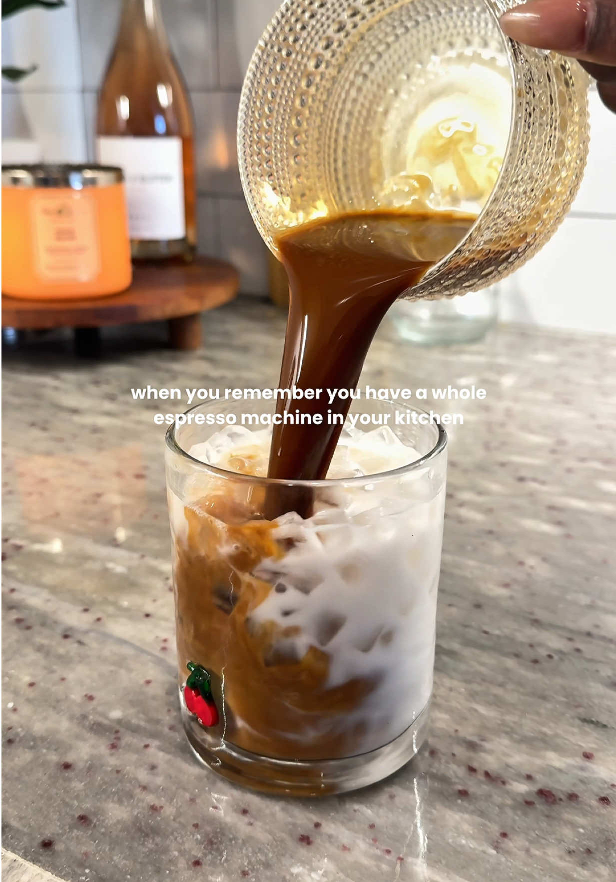 When it comes to my kitchen appliances, I’m going to make sure they’re all used at some point and time lol.  #espressomachine #coffeetok #icedlatte #coffeeathome #fyp #ninjakitchen 