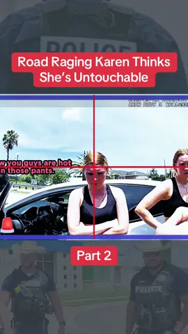 Road Raging Karen Thinks She’s Untouchable Part 2 #cops #copsoftiktok #police #policeofficer #bodycam #crime #truecrime #truestory #foryou #fyp 