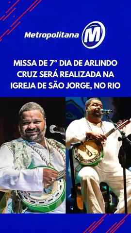Nesta quinta-feira (14), o cantor Arlindo Cruz será homenageado na Igreja Matriz de São Jorge, no Rio de Janeiro, às 19 horas, em uma missa de sétimo dia. A celebração será aberta ao público e vai reunir amigos e familiares. Nas redes sociais, a equipe anunciou a cerimônia: “Com saudade e gratidão, convidamos os fãs, admiradores, amigos e familiares para a Missa de Sétimo Dia em memória do nosso Arlindo Cruz”, diz a nota. #TikTokNotícias #EntretêNews