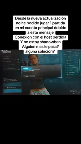 “Conexion con el host perdida” alguna solución? #solutions #warzonebugs #warzoneerror #host @TikTok 
